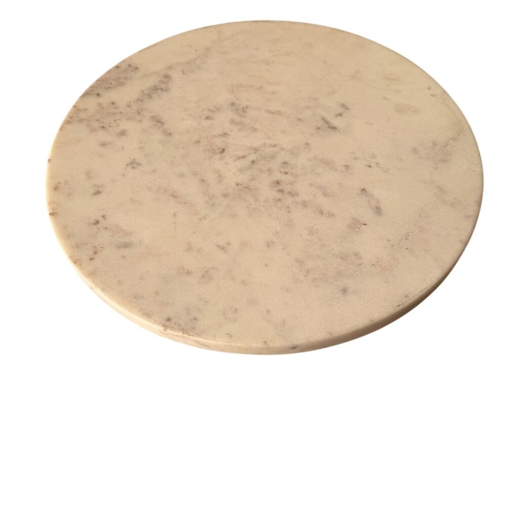 Round White Marble Lazy Susan Turntable New - Picture 2 of 4